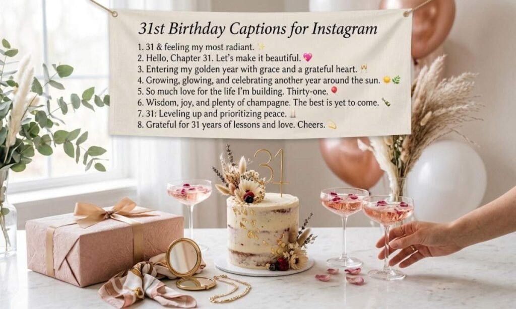Aesthetic 31st Birthday Captions For Instagram