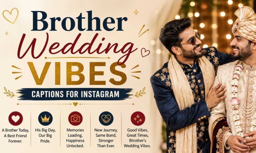 Brother Wedding Vibes Captions for Instagram