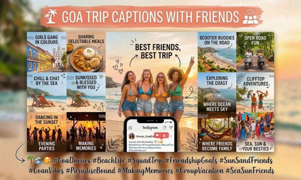 Caption for Goa Trip with Friends