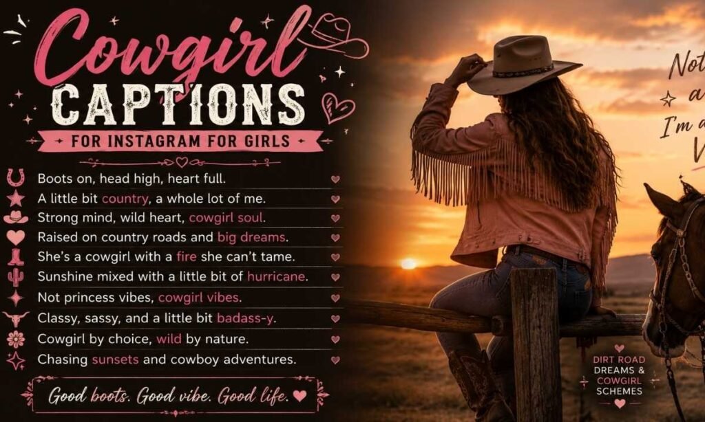 Cowgirl Captions for Instagram for Girls