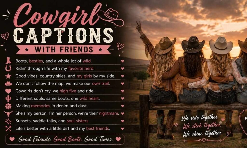 Cowgirl Captions with Friends