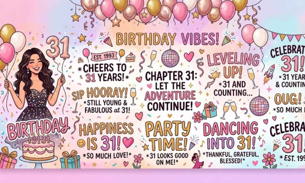 Cute 31st Birthday Captions For Instagram
