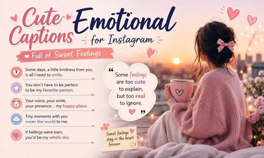Cute Emotional Captions for Instagram Full of Sweet Feelings