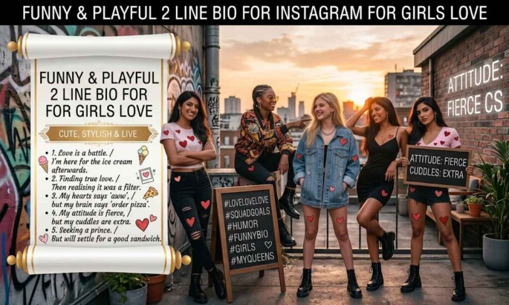 Funny & Playful 2 Line Bio for Instagram for Girls Love