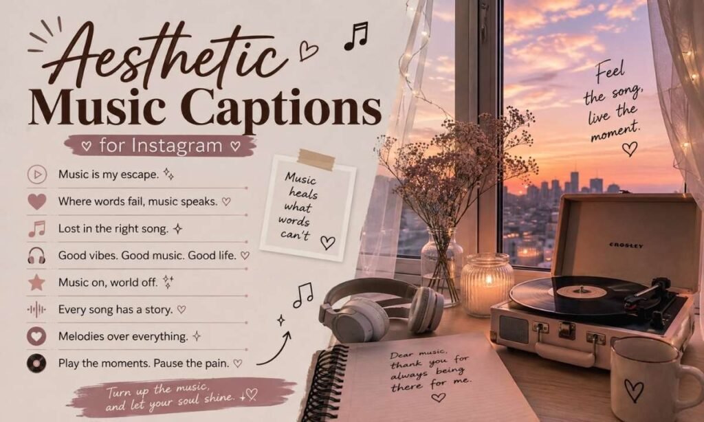 Aesthetic Music Captions for Instagram