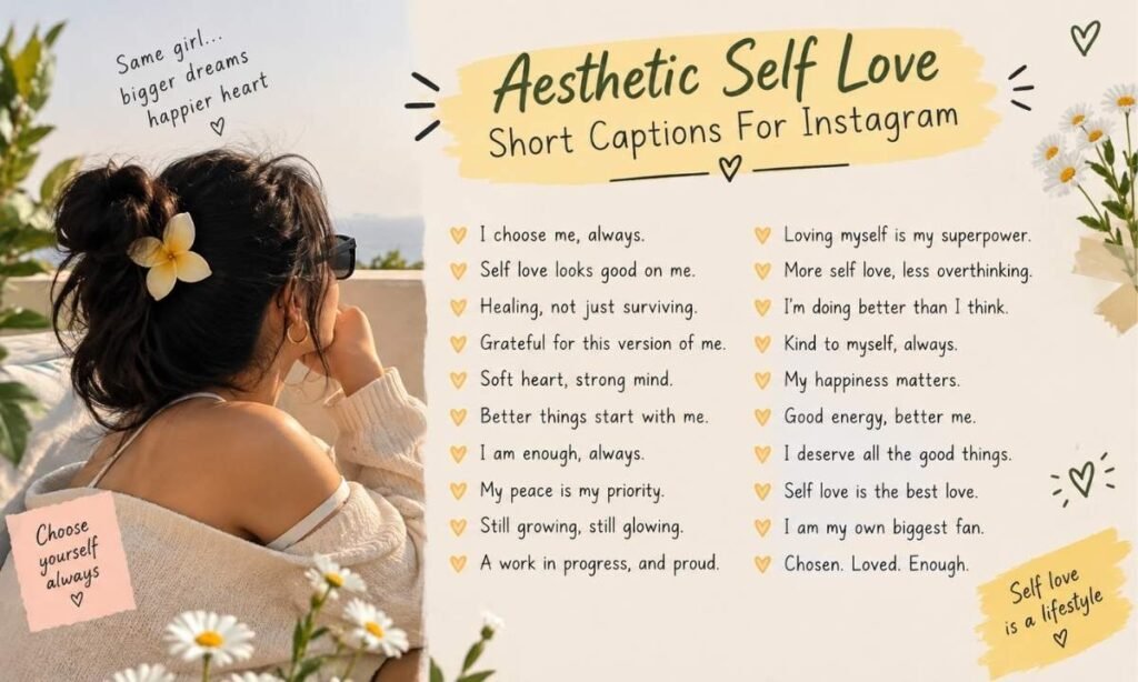 Aesthetic Self Love Short Captions For Instagram