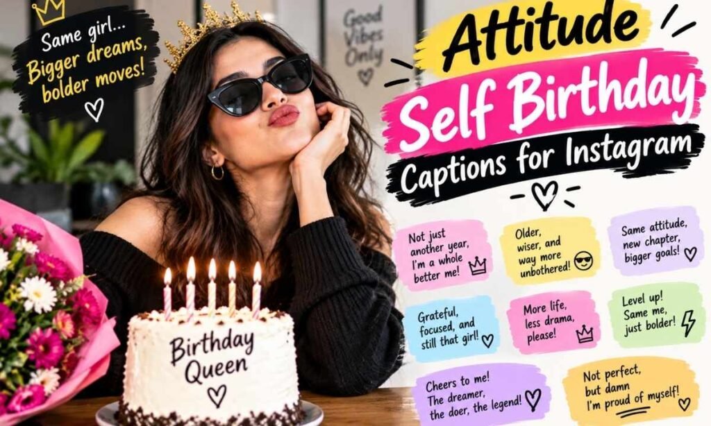 Attitude Self Birthday Captions for Instagram