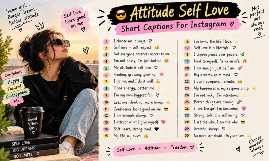 Attitude Self Love Short Captions For Instagram