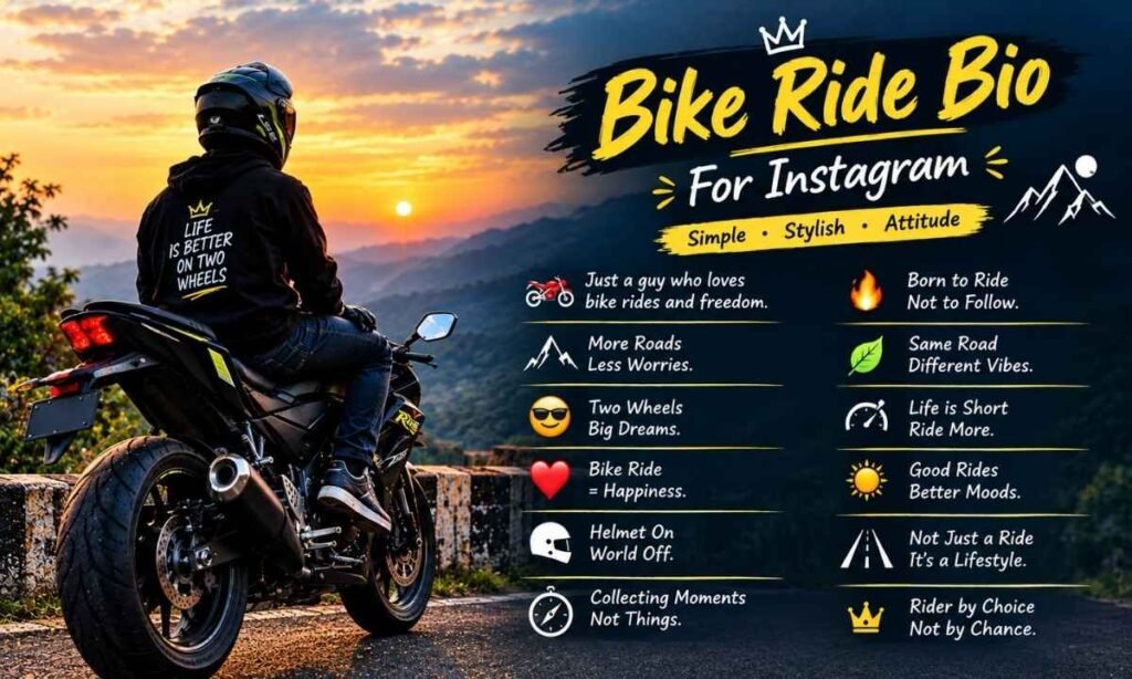 Bike Ride Bio For Instagram In English