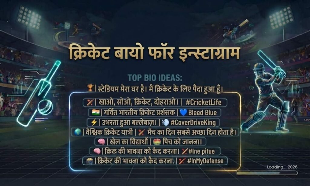 Cricket Bio For Instagram in Hindi