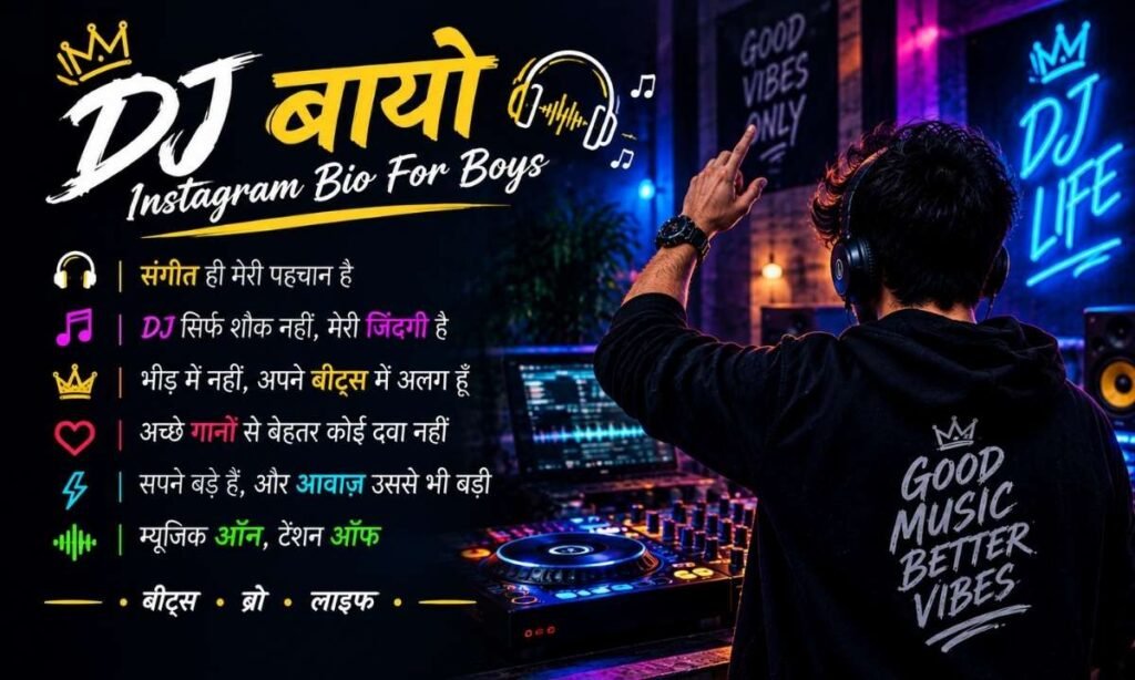 DJ Bio for Instagram in Hindi