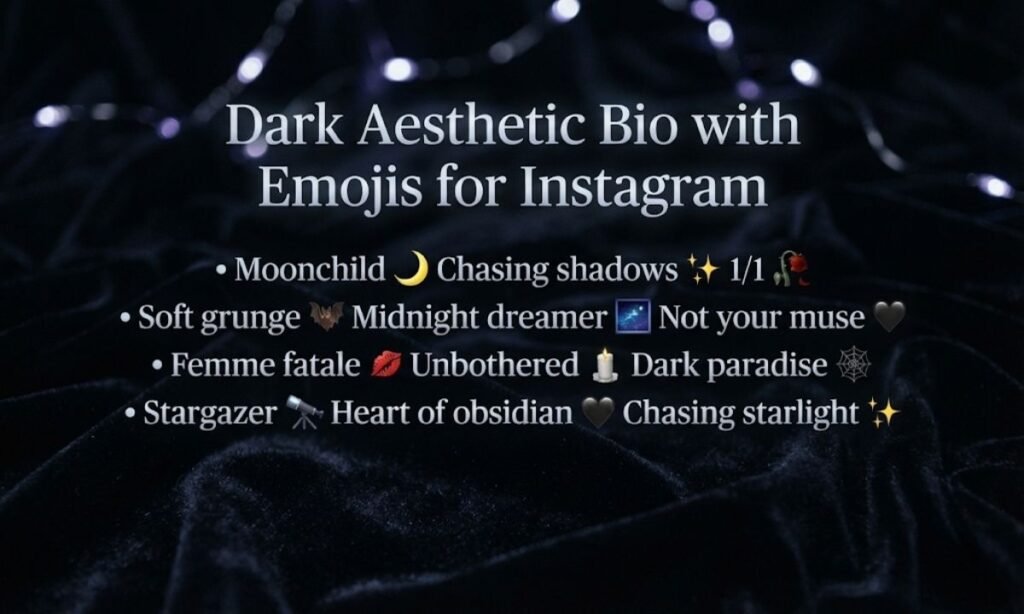 Dark Aesthetic Bio with Emojis for Instagram