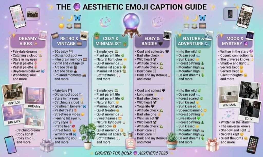 Emoji Captions Aesthetic