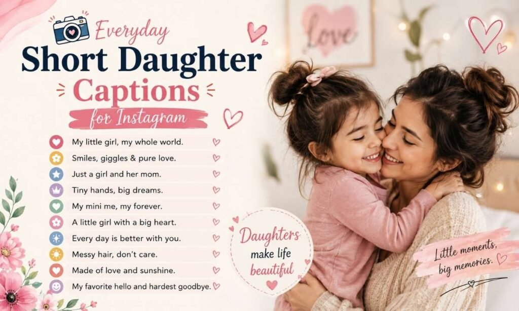 Everyday Short Daughter Captions for Instagram