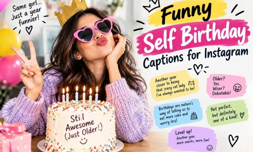 Funny Self Birthday Captions for Instagram