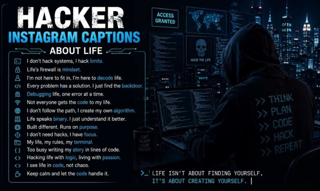 Hacker Instagram Captions About Life