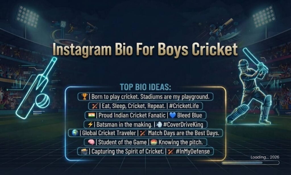 Instagram Bio For Boys Cricket