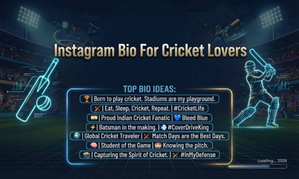 Instagram Bio For Cricket Lovers
