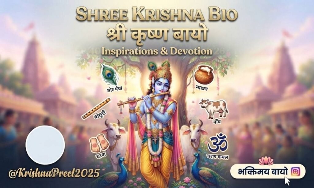 Krishna bio for instagram with emoji