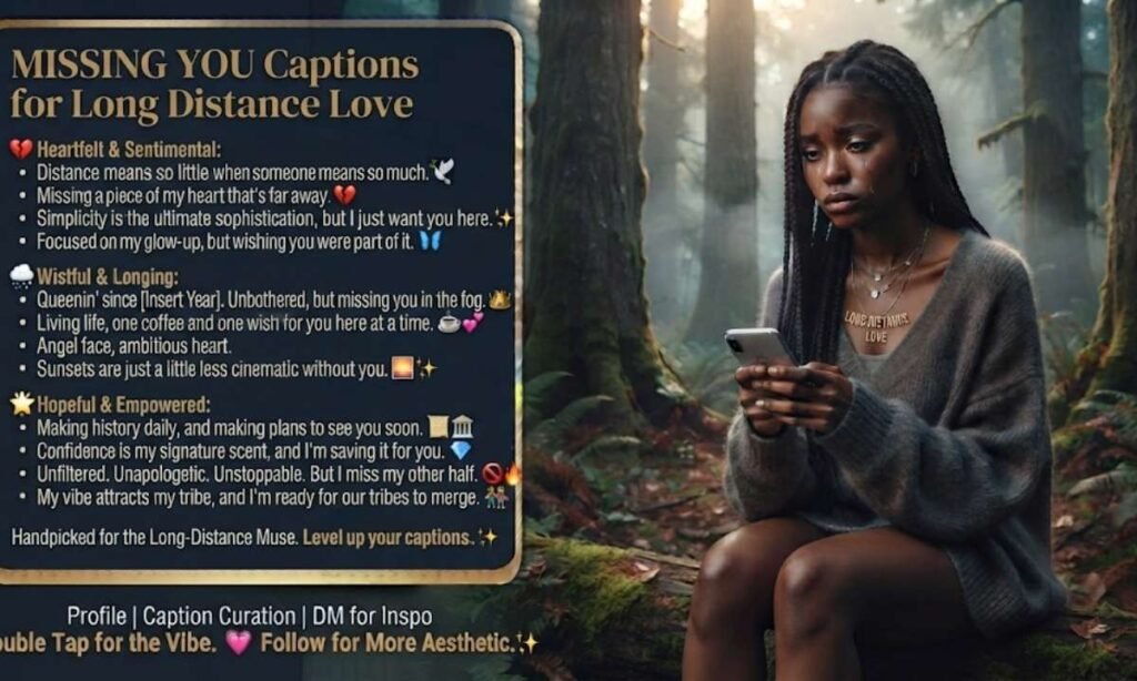 Missing You Captions for Long Distance Love