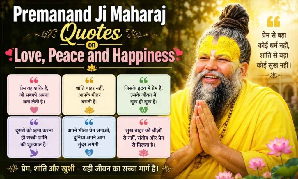 Premanand Ji Maharaj Quotes on Love, Peace and Happiness