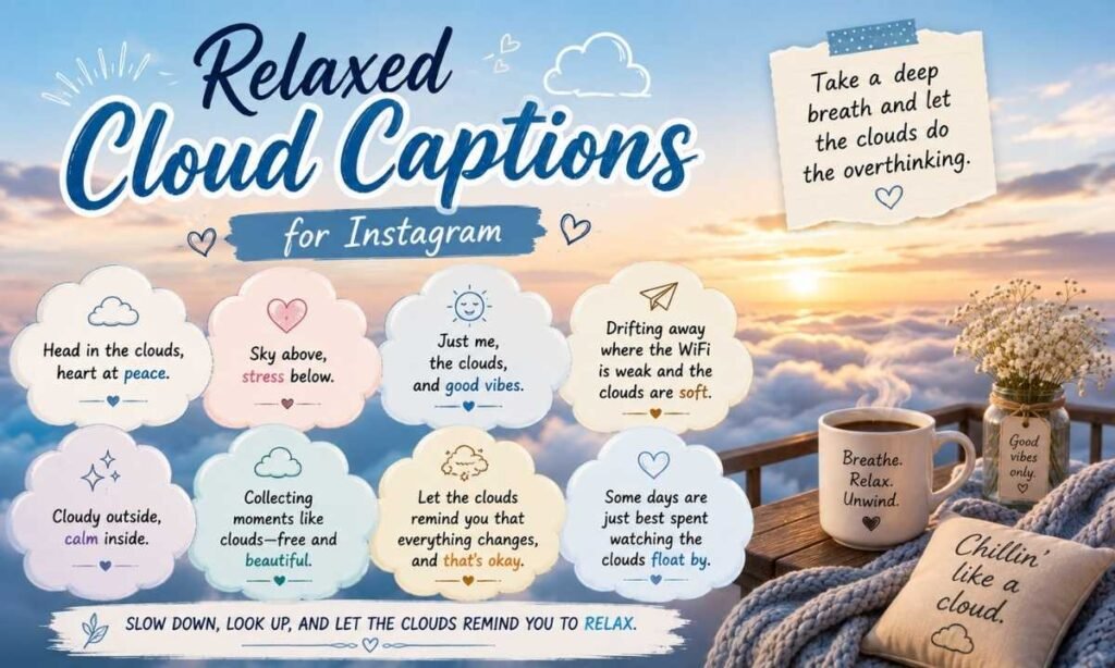 Relaxed Cloud Captions for Instagram