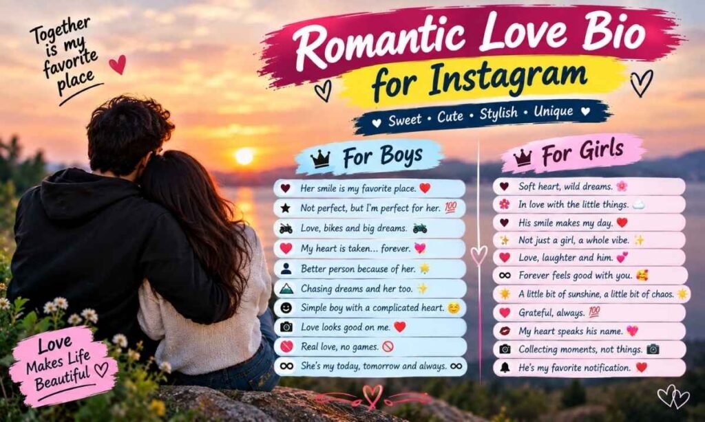 Romantic Love Bio for Instagram