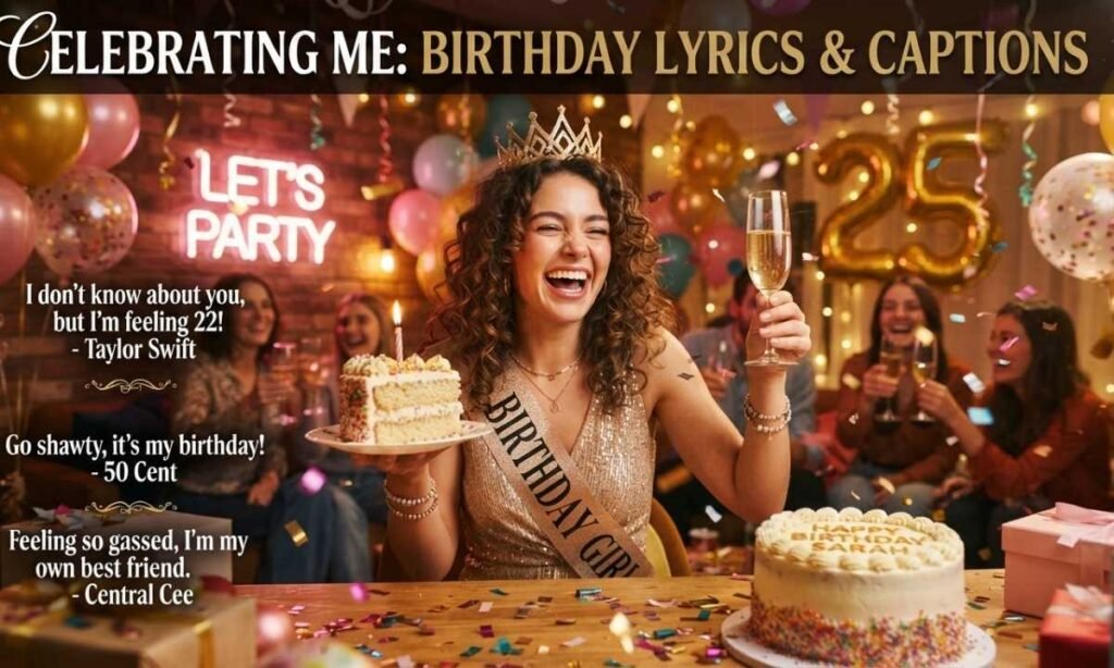 Self Birthday Captions with Song Lyrics