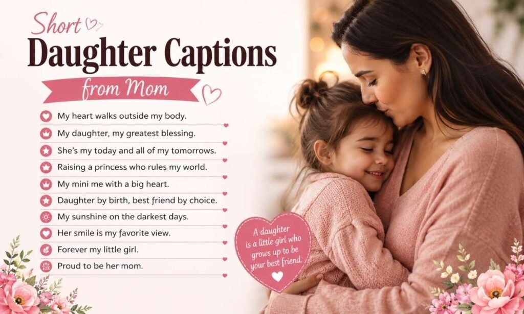 Short Daughter Captions from Mom