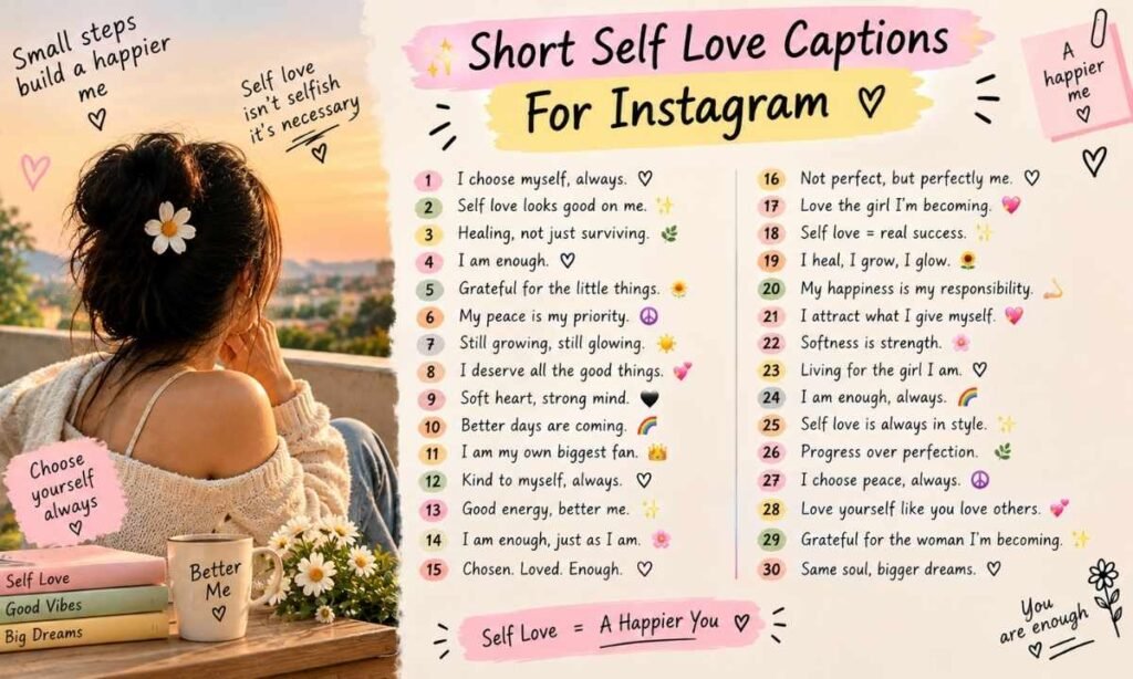 Short Self Love Captions For Instagram
