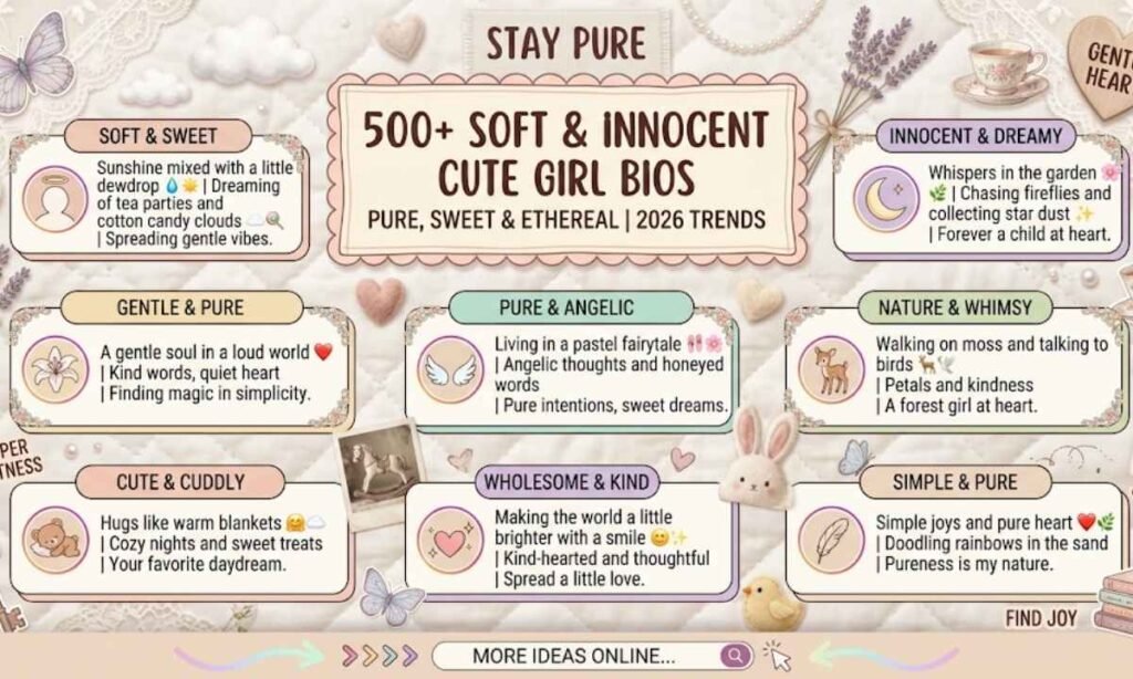 Soft & Innocent Cute Girl Bios