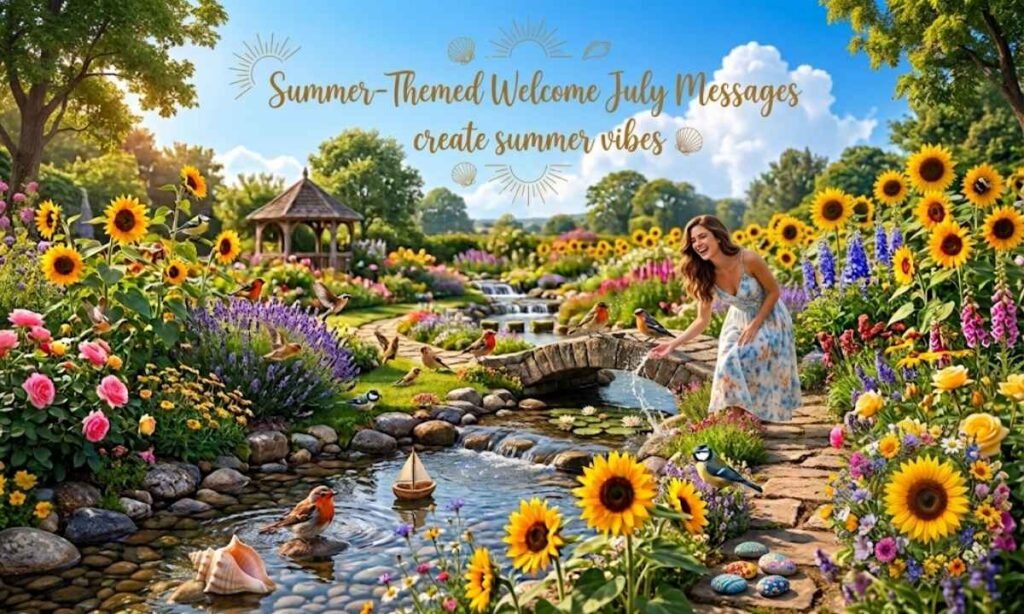 Summer-Themed Welcome July Messages