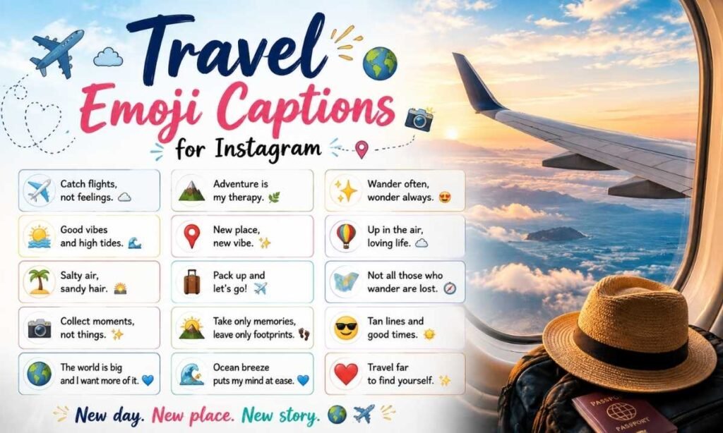 Travel Emoji Captions for Instagram