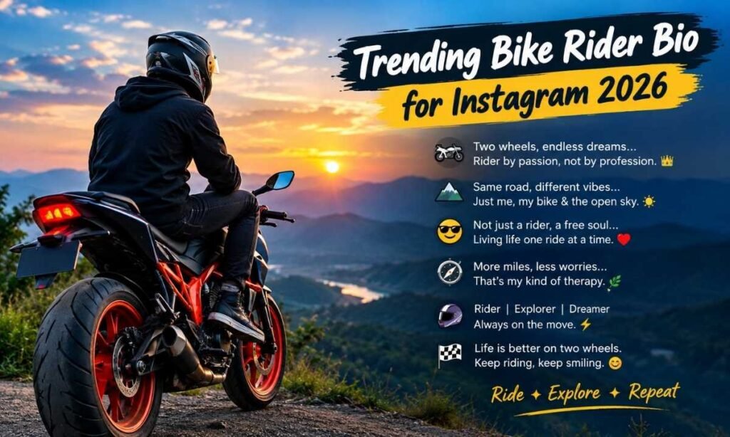 Trending Bike Rider Bio for Instagram 2026