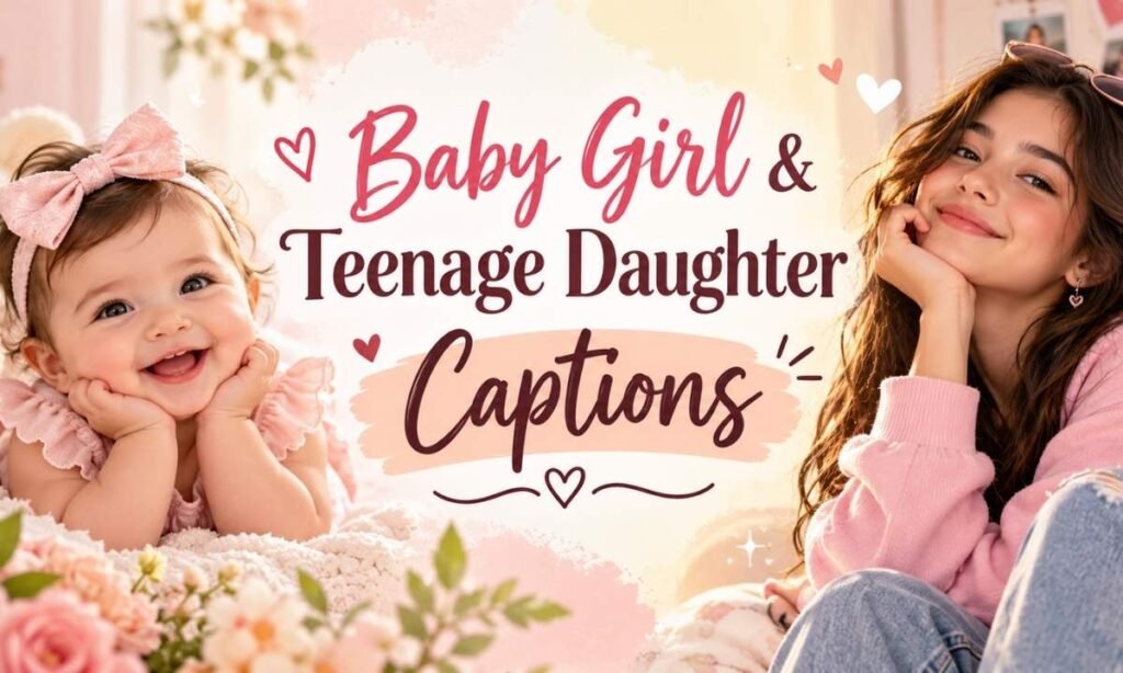 Baby Girl & Teenage Daughter Captions