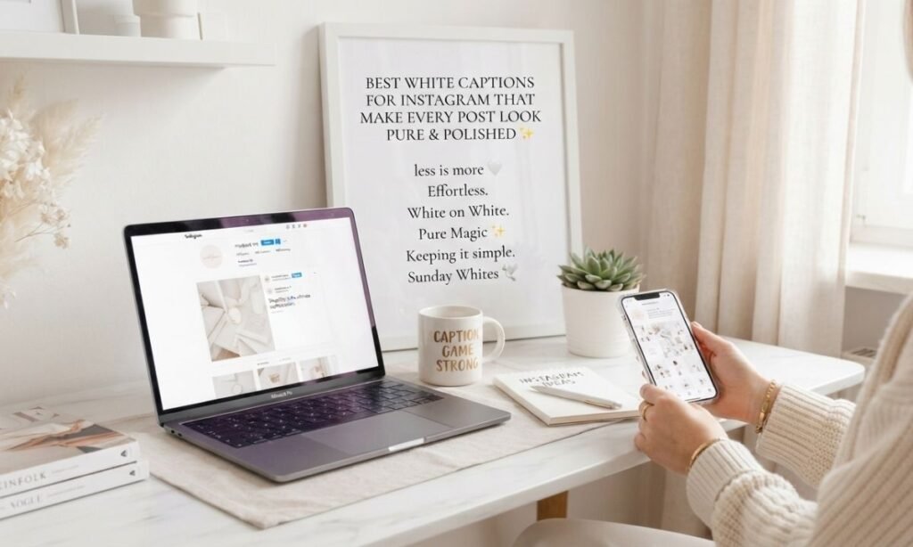 Best White Captions for Instagram That Make Every Post Look Pure & Polished
