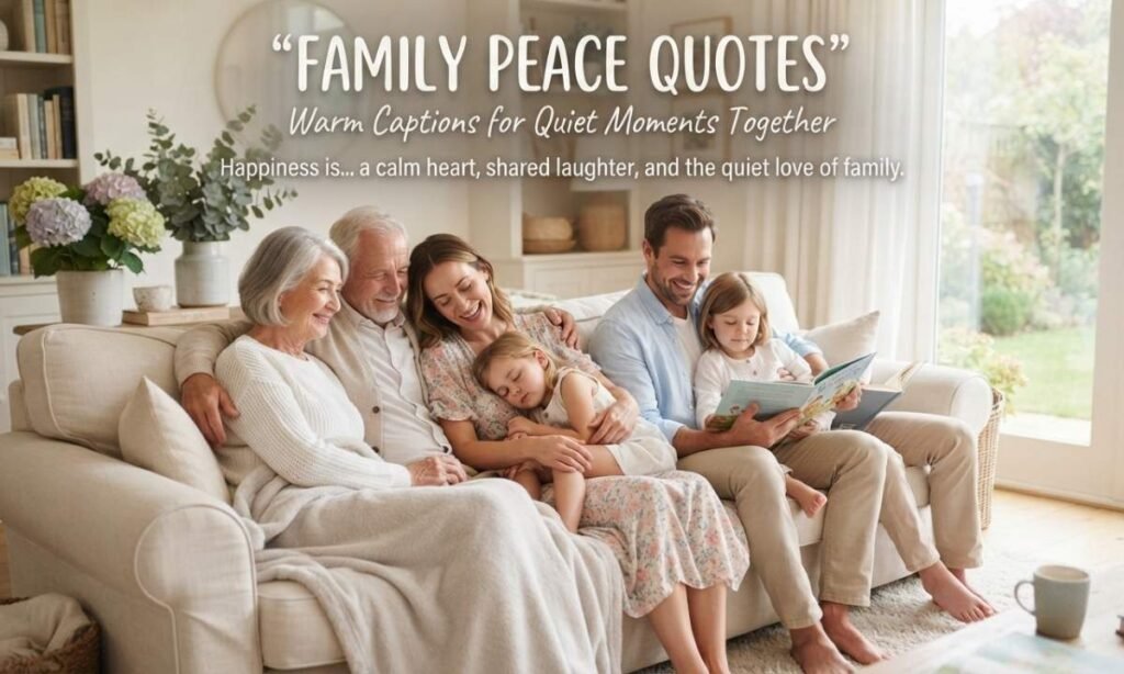 Family Peace Quotes Warm Captions for Quiet Moments Together