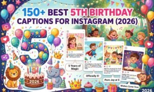 Best 5th Birthday Captions for Instagram (2026)