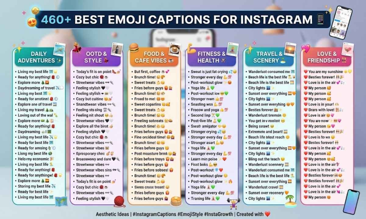 Best Emoji Captions for Instagram Aesthetic Ideas