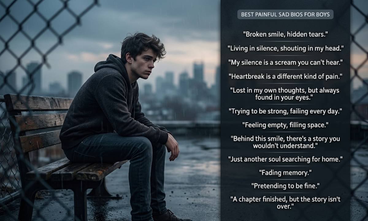 Best Painful Sad Instagram Bio For Boys That Feels Real