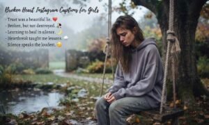 Broken Heart Instagram Captions for Girls
