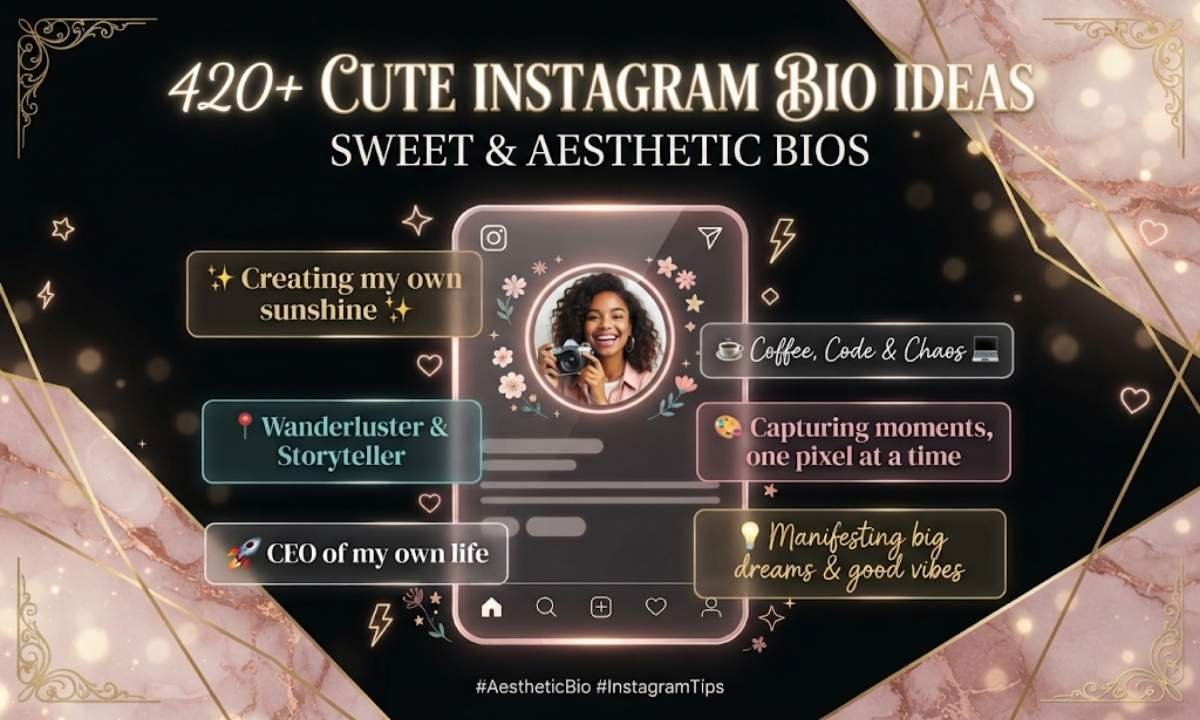 Cute Instagram Bio Ideas Sweet & Aesthetic Bios