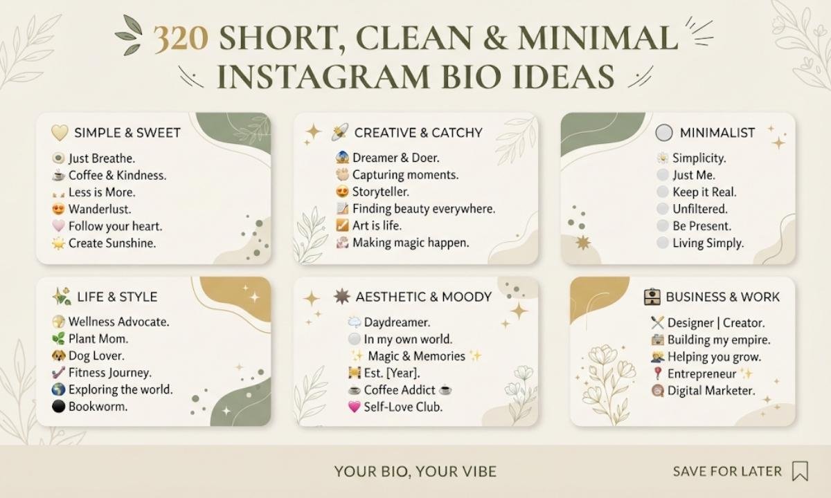 Simple Instagram Bio