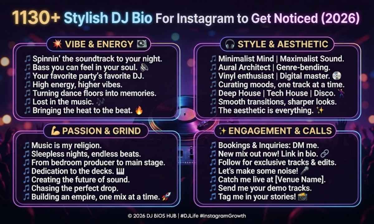 Stylish DJ Bio For Instagram to Get Noticed (2026)
