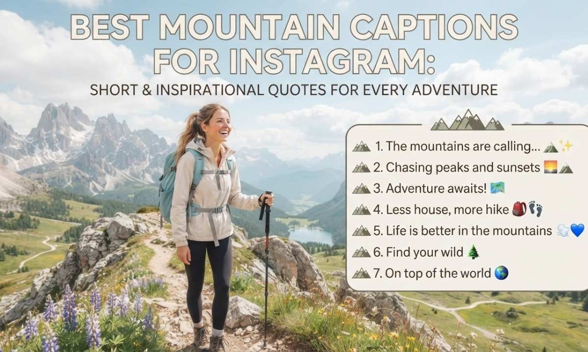 Best Mountain Captions for Instagram Short & Inspirational Quotes for Every Adventure