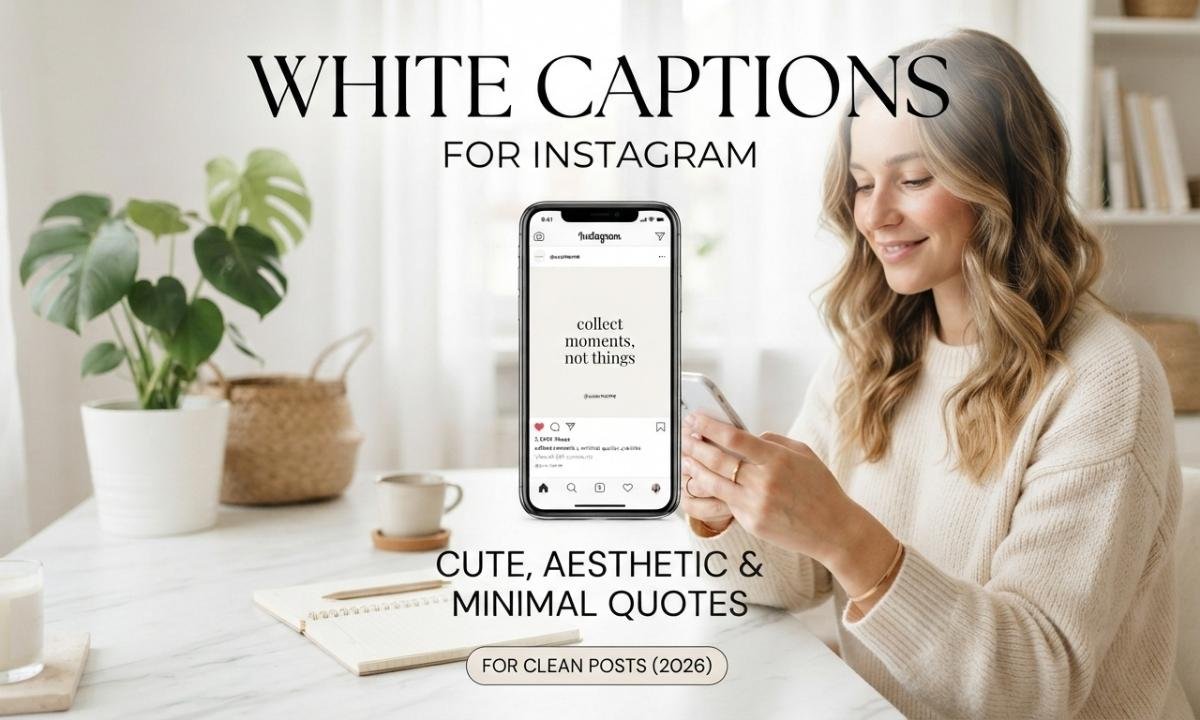 White Captions for Instagram